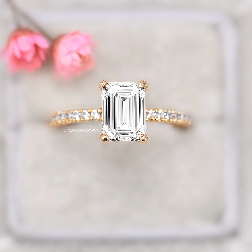 Lab-Grown Diamond Engagement Ring- 14K Solid Yellow Gold (IGI Certified) - Image 3