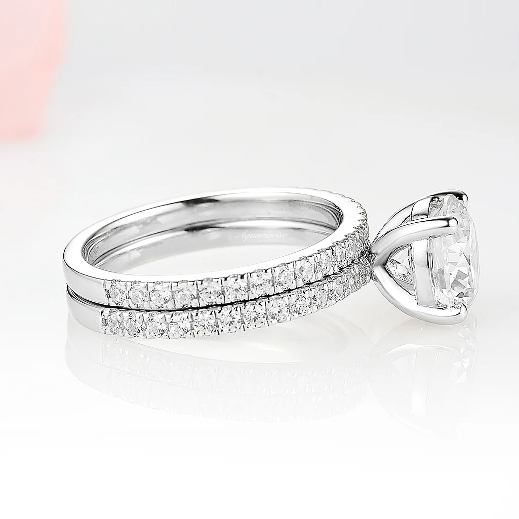Petite Diamond Wedding Band in 14K White Gold (2mm) - Image 7