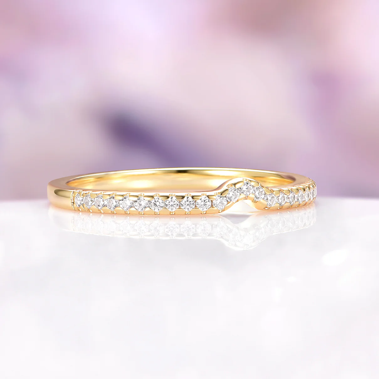 Oval Lab-Grown Diamond Engagement Ring Set in Solid 14K Yellow Gold (IGI Certified) - Image 3