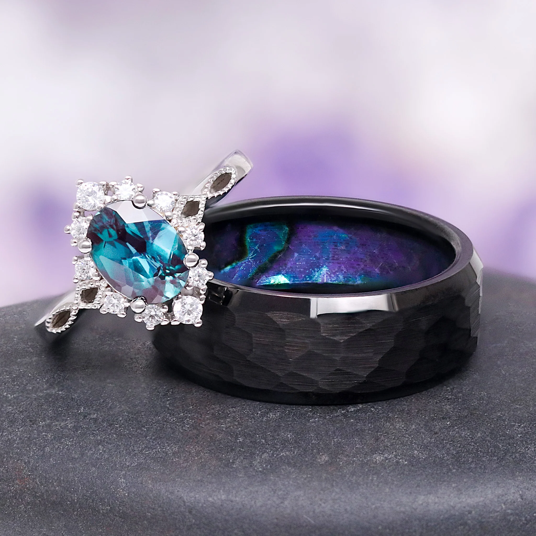 Nesta Vintage Alexandrite Ring in Sterling Silver - Image 2