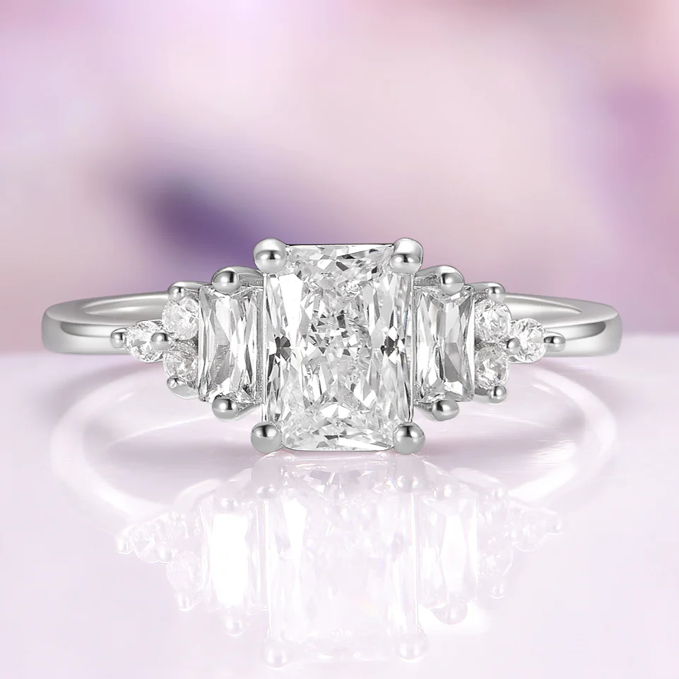 Amelia Lab-Grown Diamond Engagement Ring in 14K White Gold (IGI Certified)