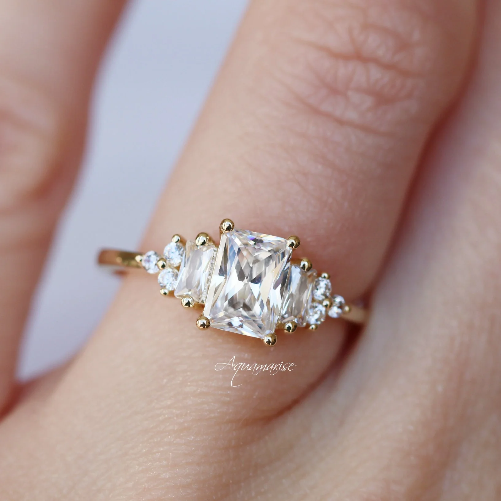 Amelia Lab-Grown Diamond Engagement Ring in 14K White Gold (IGI Certified) - Image 2