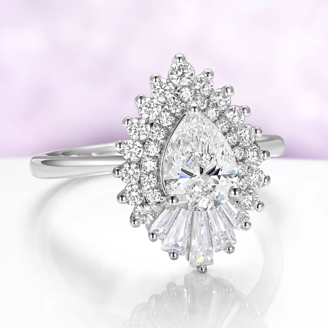 Vintage Lab-Grown Diamond Engagement Ring in 14K White Gold (IGI Certified) - Image 3