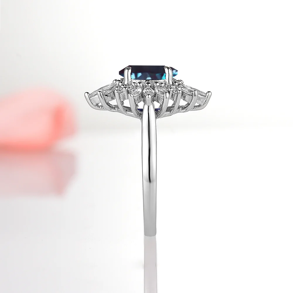 Aurora Alexandrite Ring - Sterling Silver - Image 6