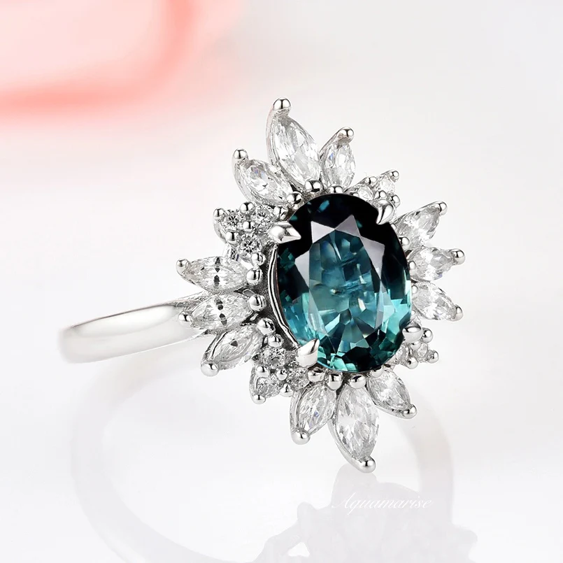 Aurora Natural London Blue Topaz Ring- Sterling Silver - Image 5