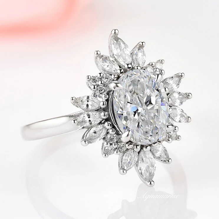 Aurora White Sapphire Ring- Sterling Silver - Image 5