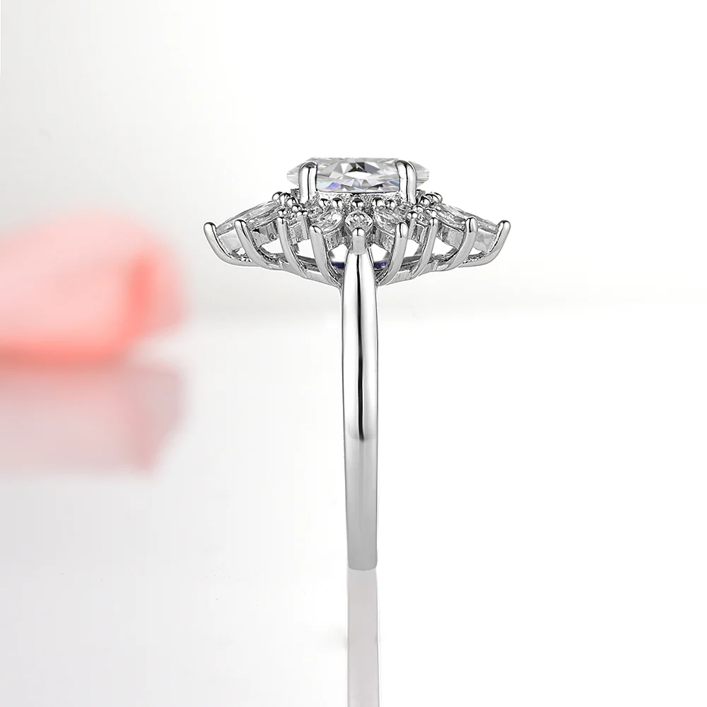 Aurora White Sapphire Ring- Sterling Silver - Image 6