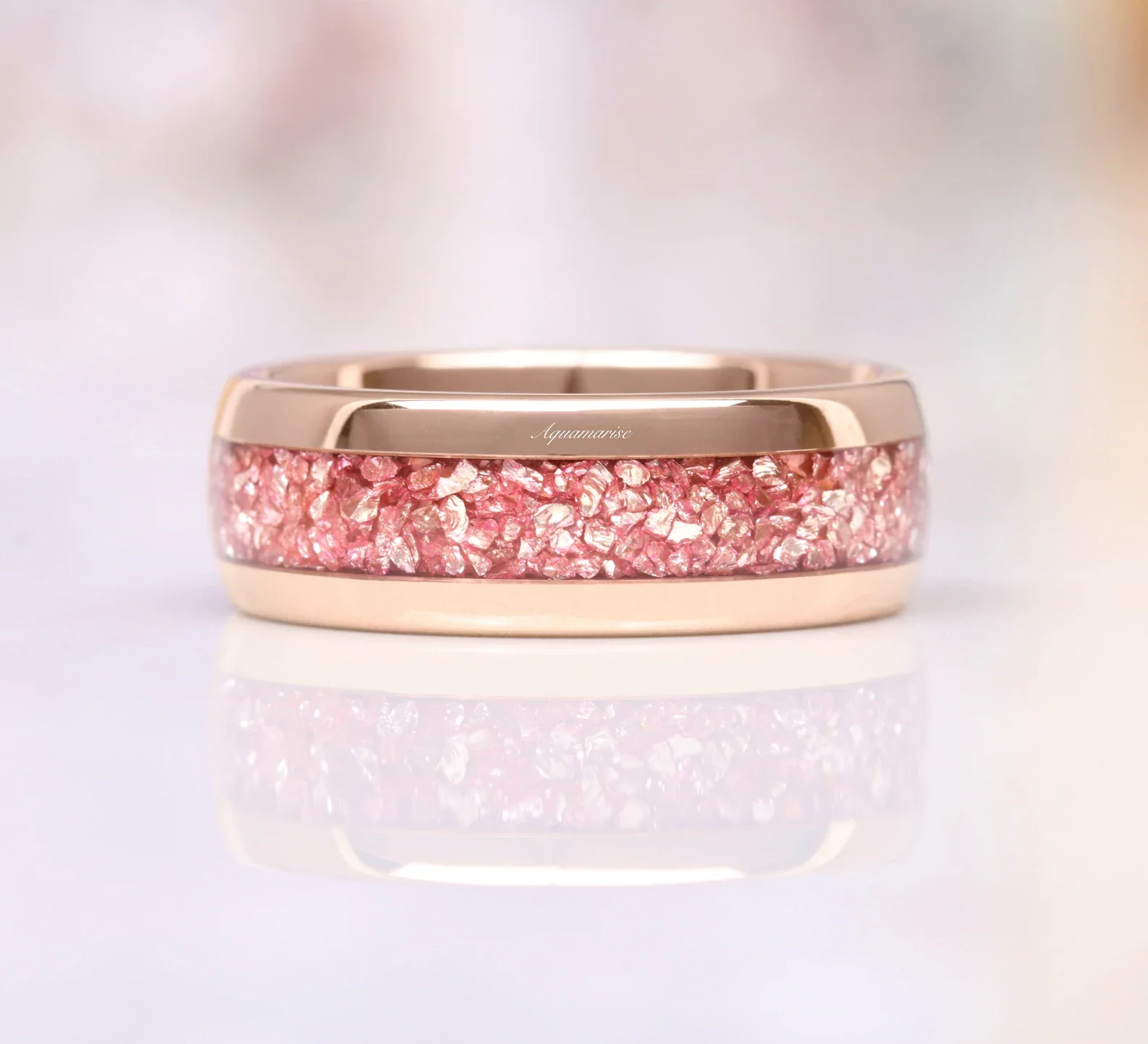 Celtic Hexagon Morganite Couples Ring Set - Image 7