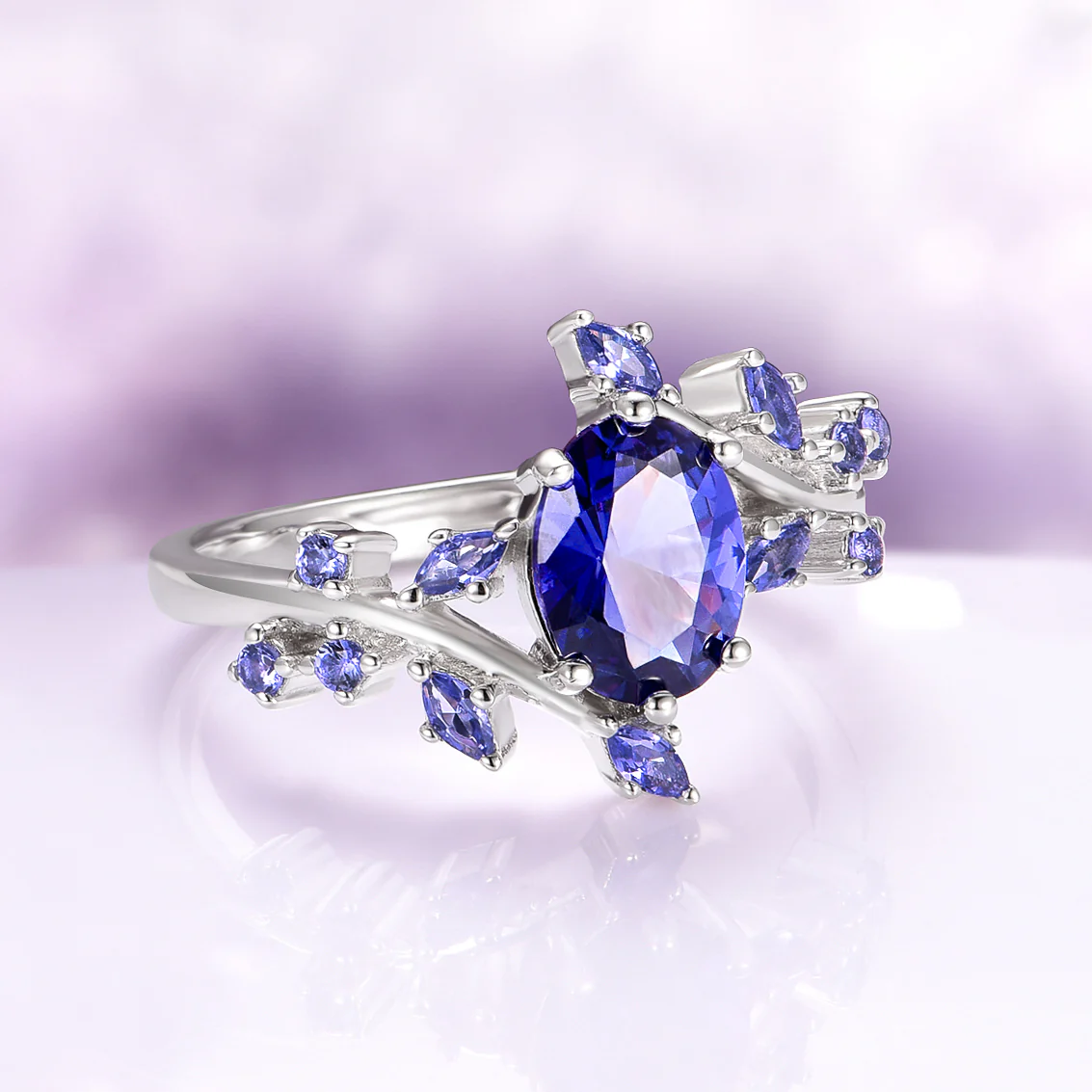 Galaxy Orion Nebulaâ„¢ & Sapphire Couples Ring Set - Image 6