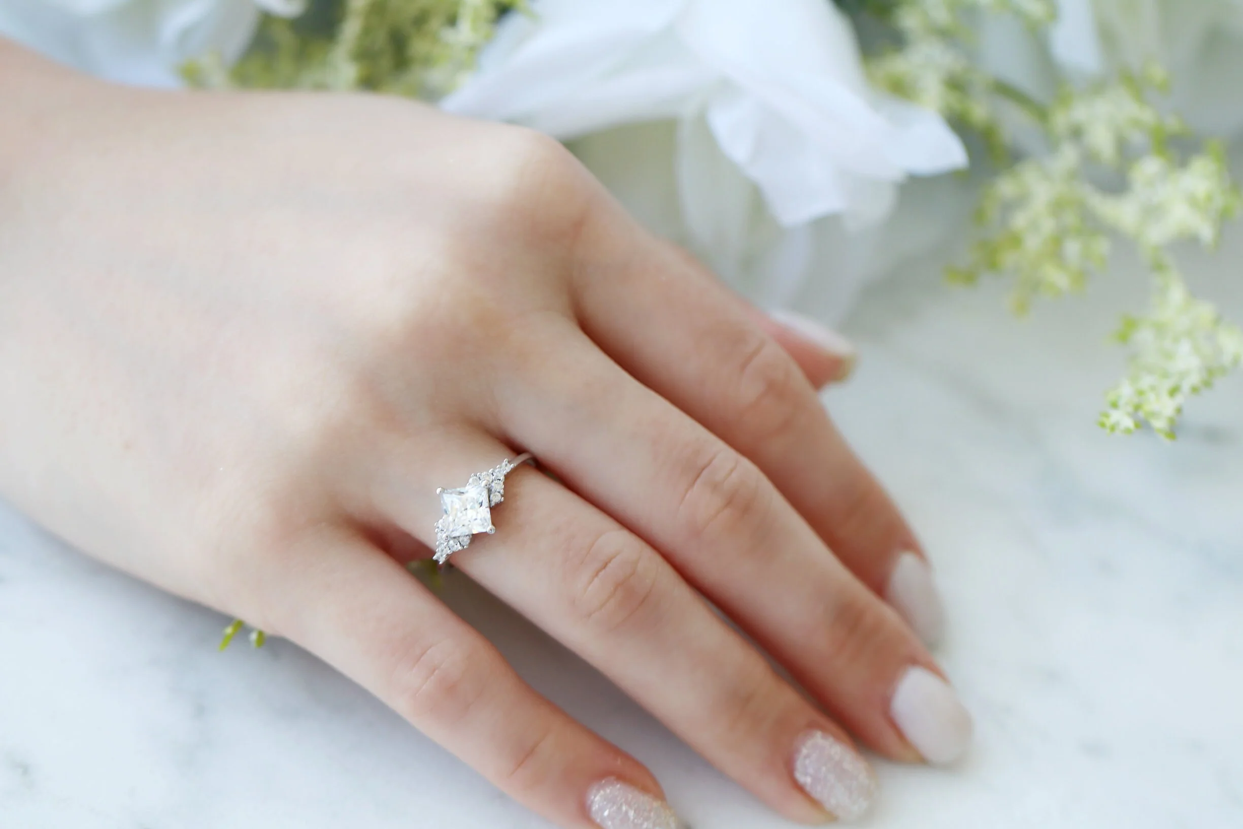 Ellie Lab-Grown Diamond Engagement Ring in 14K White Gold (IGI Certified) - Image 5