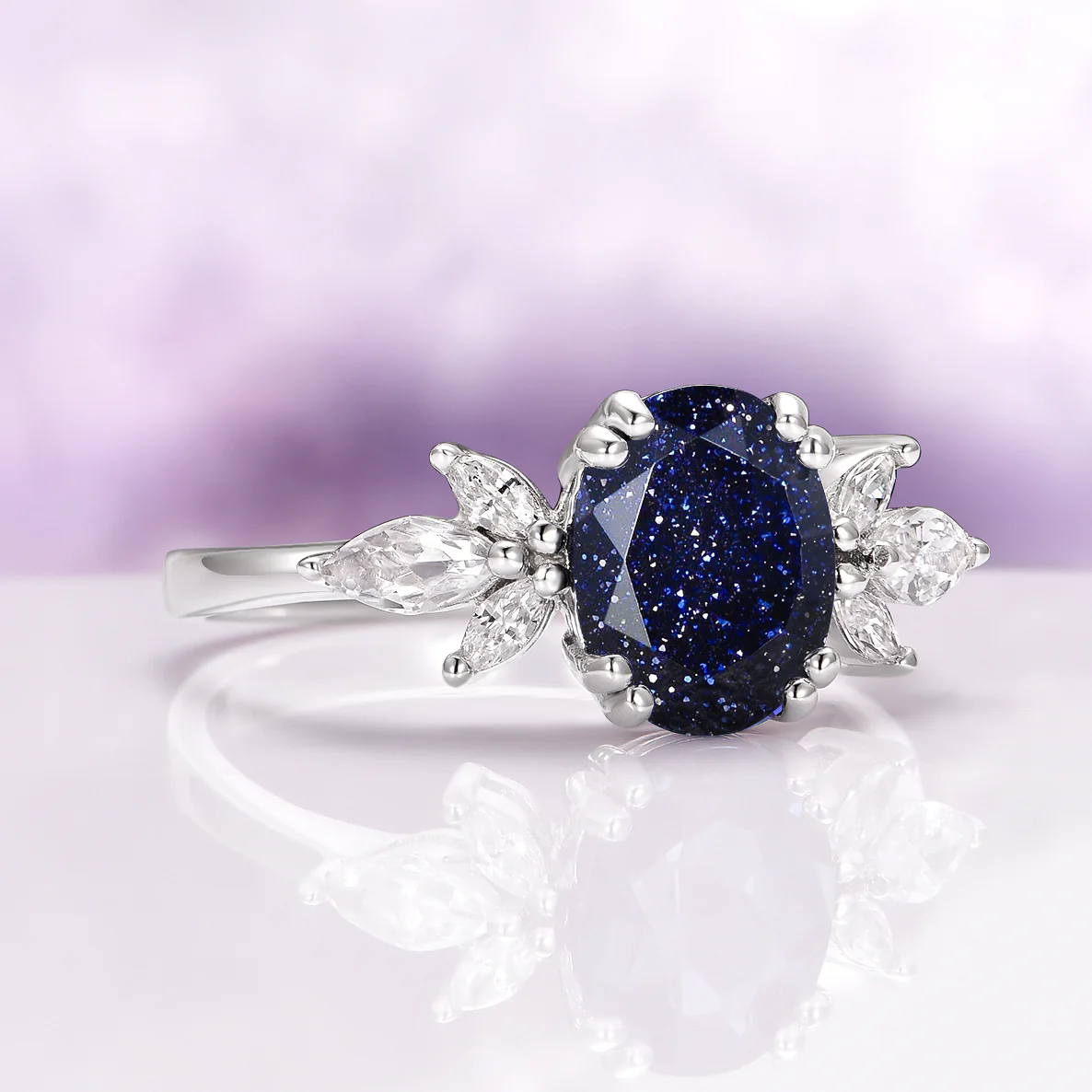 Eva Starry Night Ring in Sterling Silver - Image 4