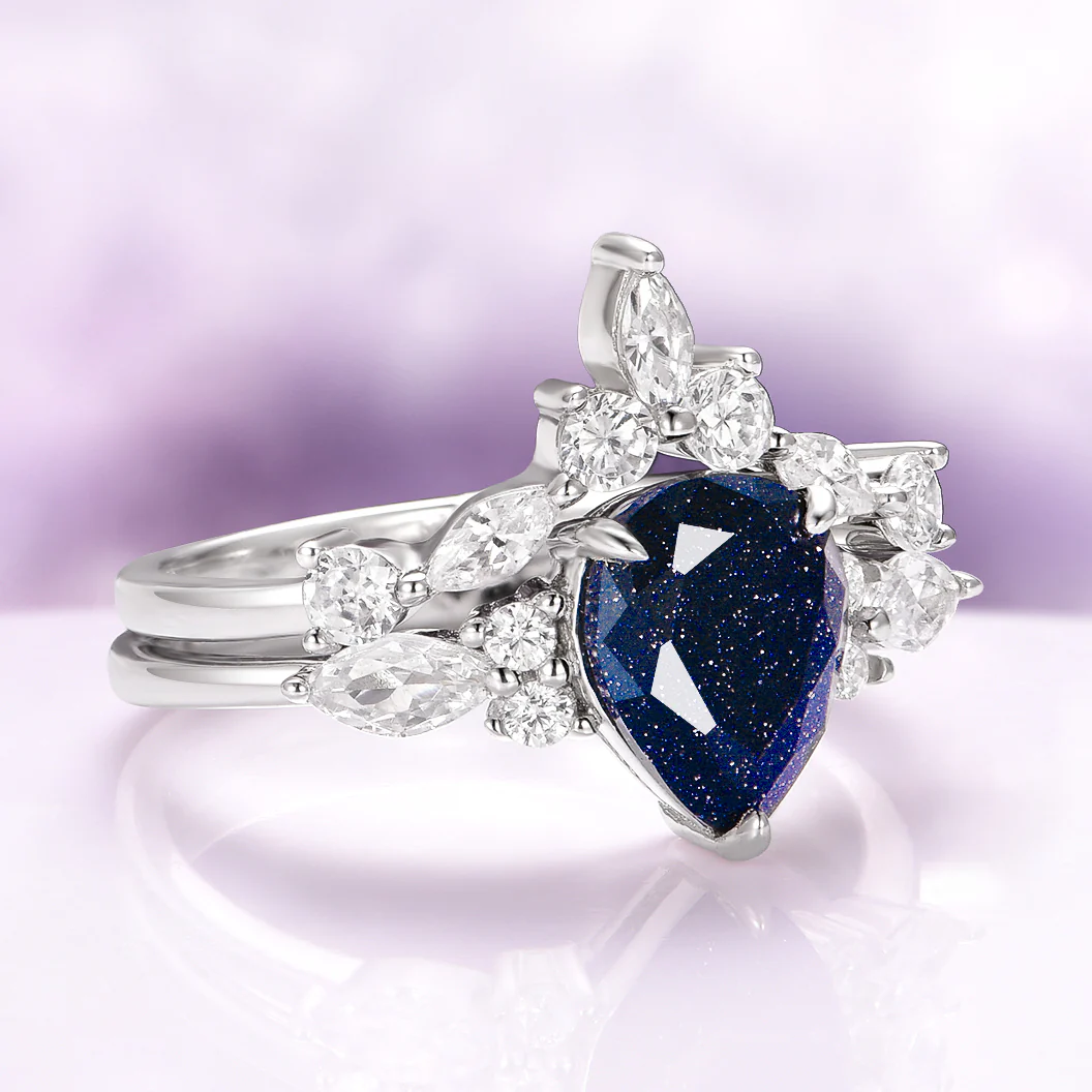 Evelyn Starry Night Ring Set in Sterling Silver - Image 5