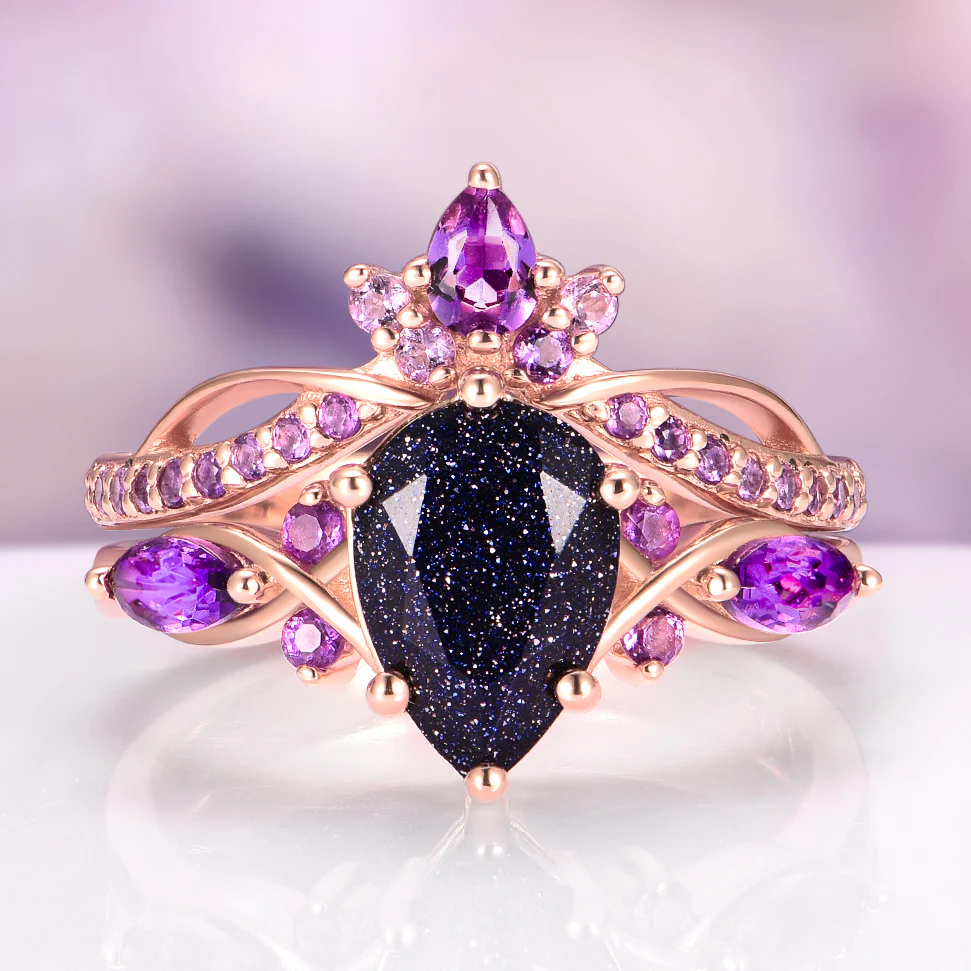 Feyra Starry Night & Amethyst Couples Ring Set - Image 3
