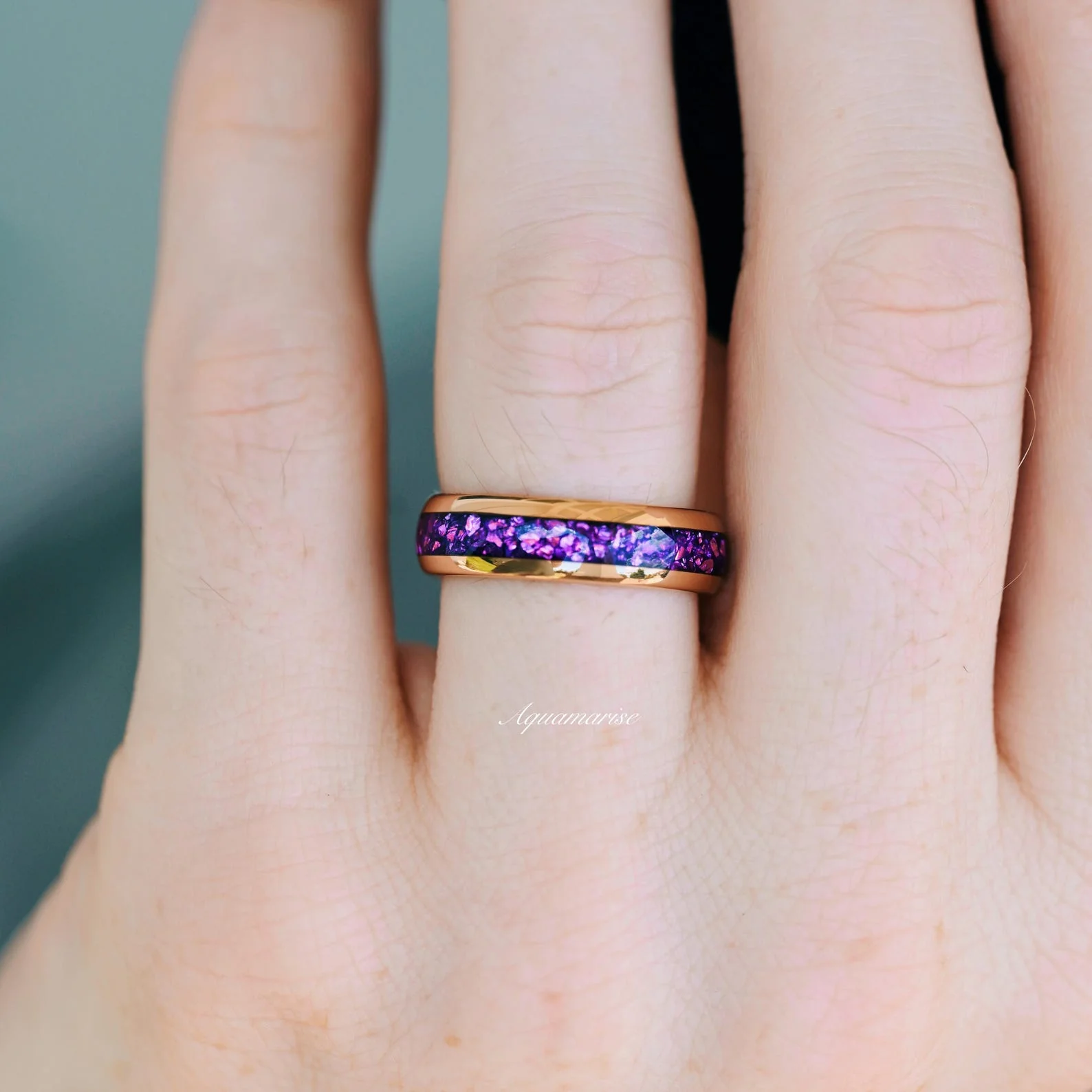 Feyra Starry Night & Amethyst Couples Ring Set - Image 6