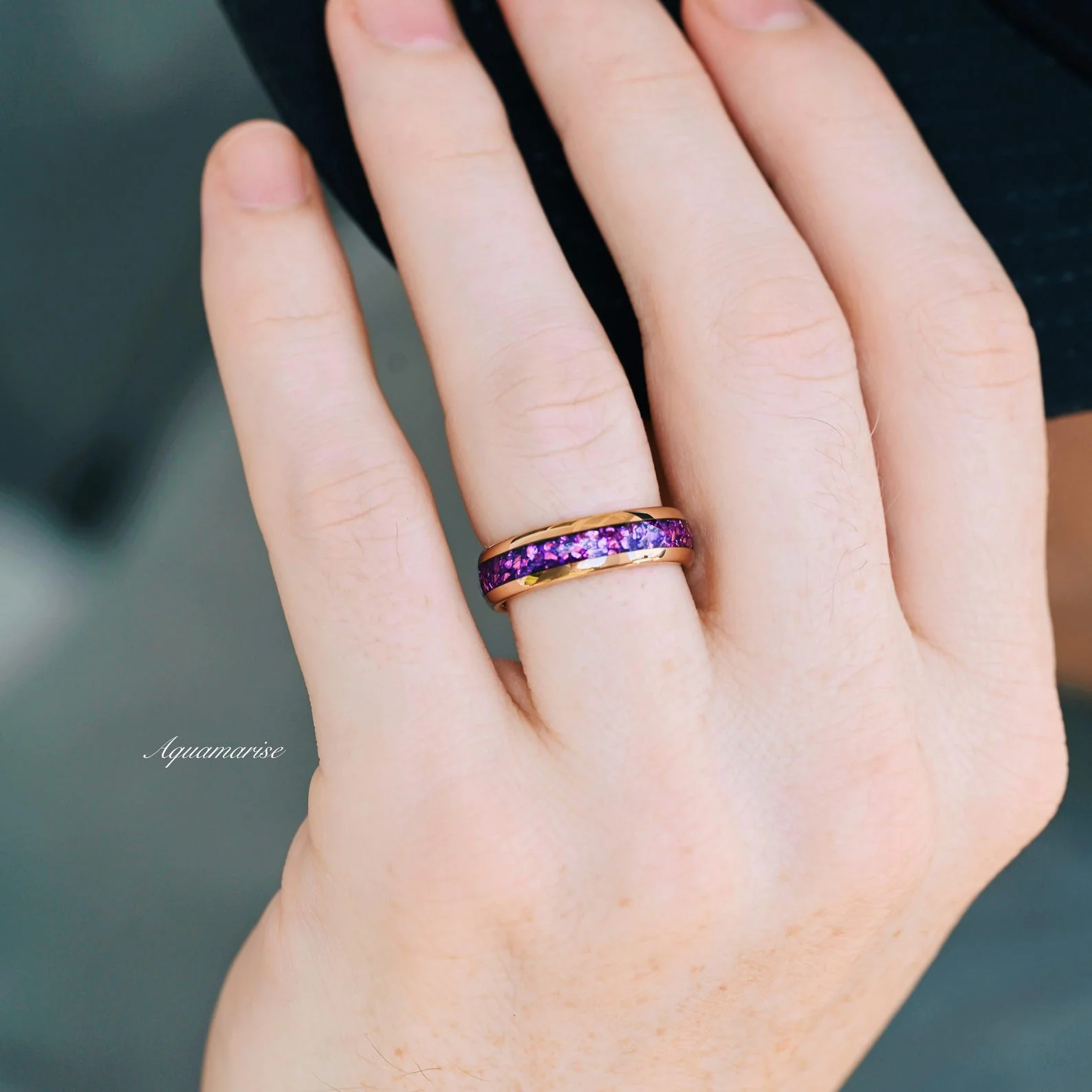 Feyra Starry Night & Amethyst Couples Ring Set - Image 7