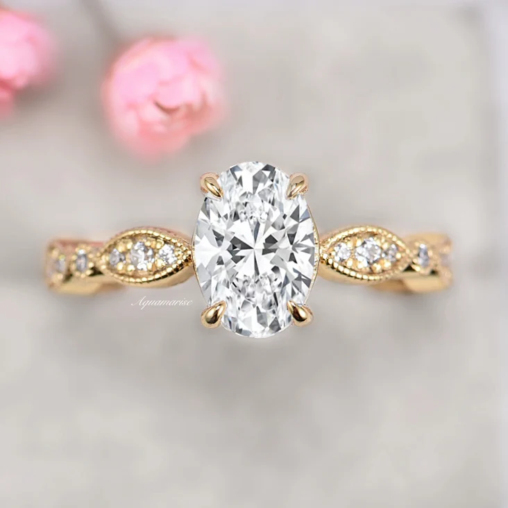 Kylie Lab-Grown Diamond Engagement Ring in Solid 14K Yellow Gold (IGI Certified) - Image 3