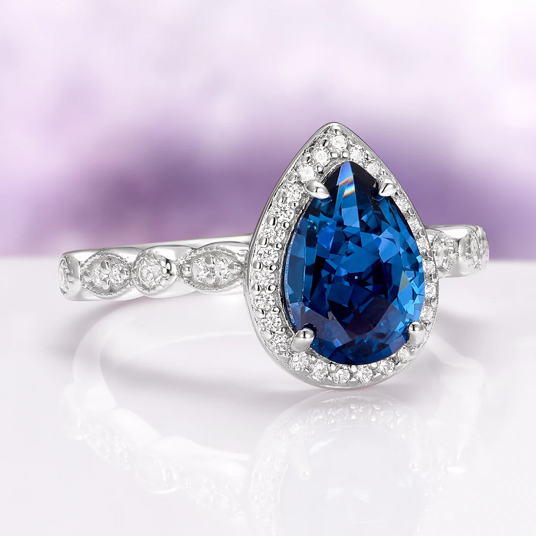 Natural London Blue Topaz Ring in Sterling Silver - Image 2