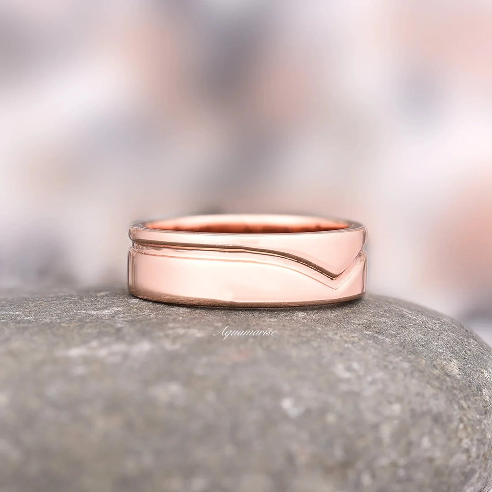 Hexagon Morganite Couples Ring Set - Image 8