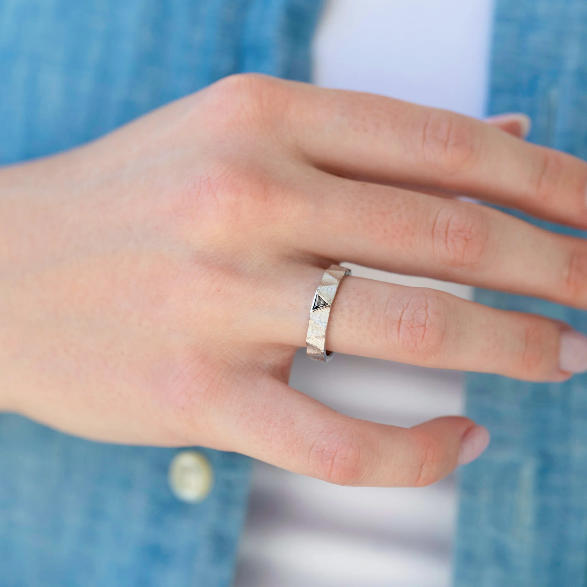 Galaxy Herkimer Diamond Couples Ring Set - Image 2