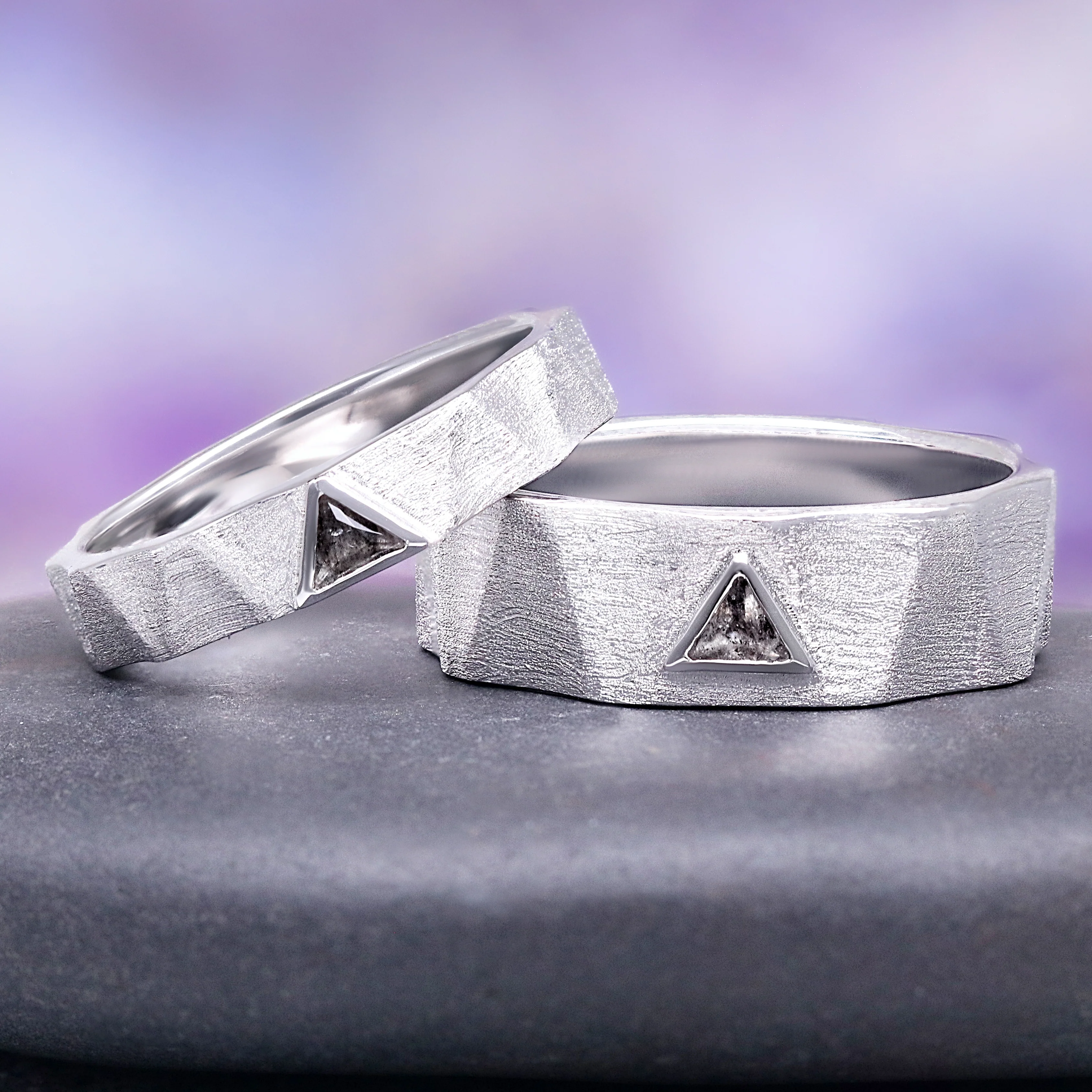 Galaxy Herkimer Diamond Couples Ring Set