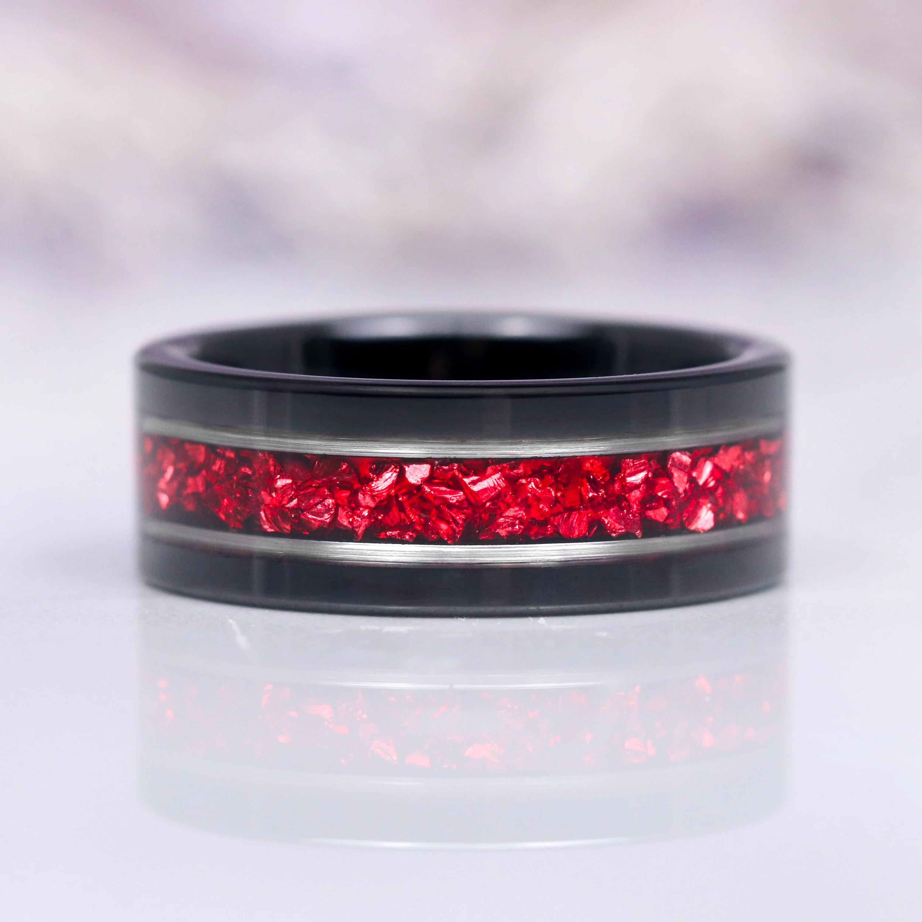 Natural Red Garnet Couples Ring Set - Image 4