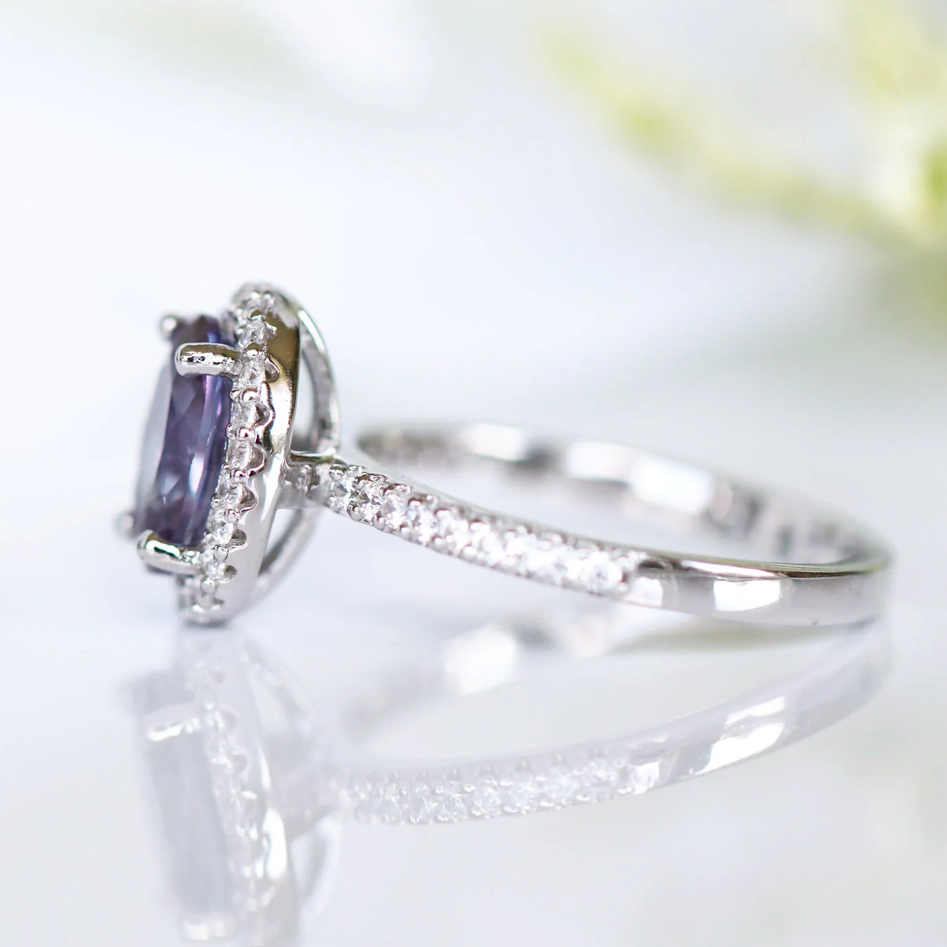 Iris Simulated Alexandrite Ring- Sterling Silver - Image 5