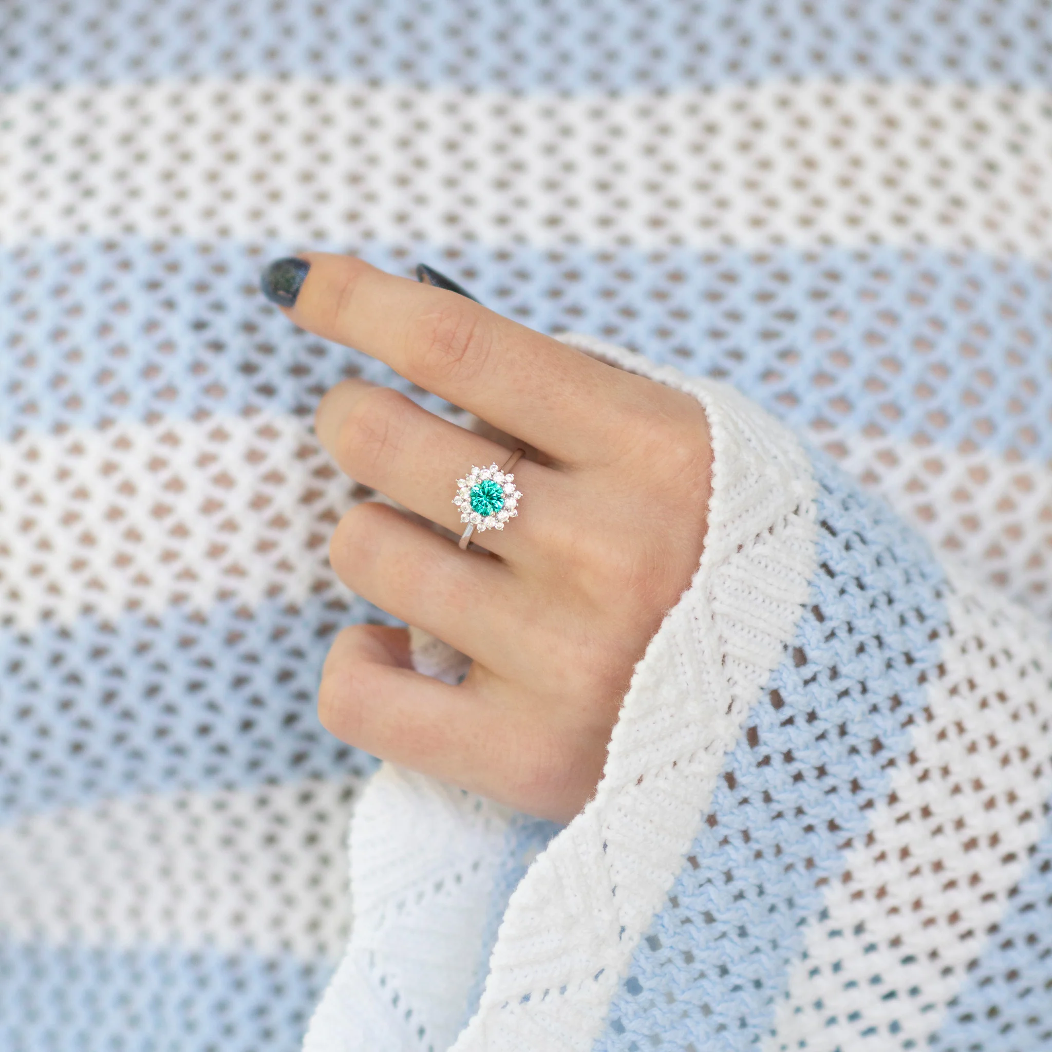 Avery Paraiba Tourmaline Ring in Sterling Silver - Image 4