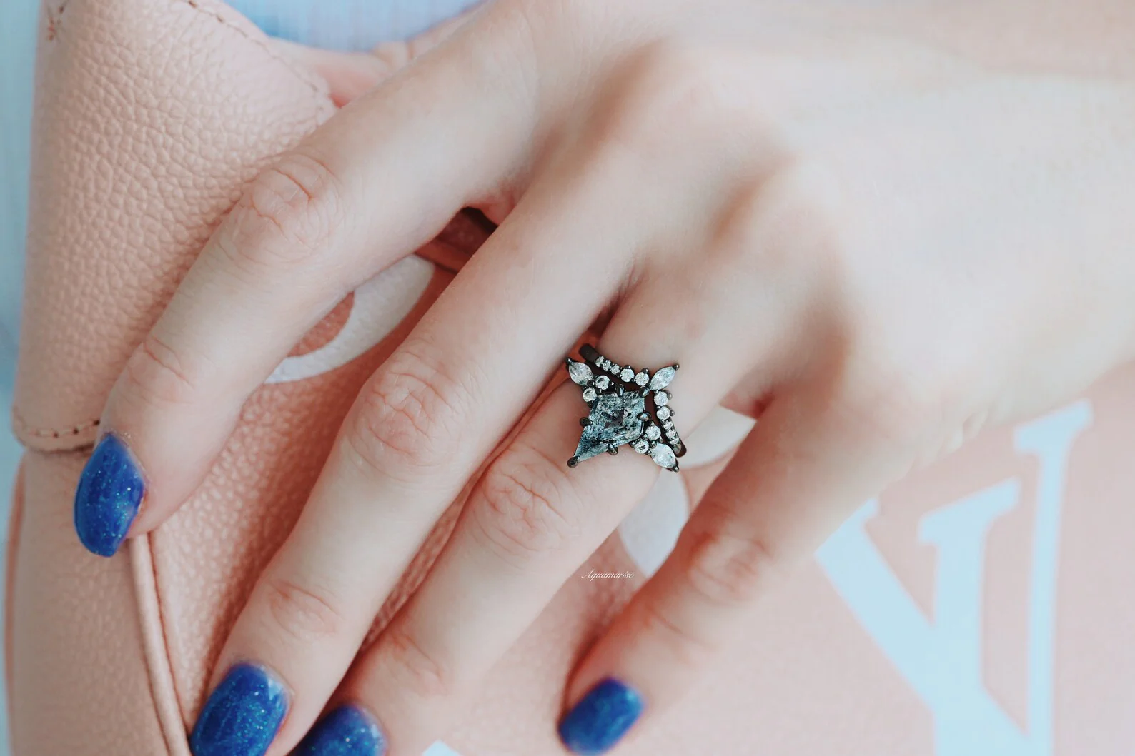 Skye Kite® Galaxy Herkimer Diamond & Meteorite Couples Ring Set - Image 2