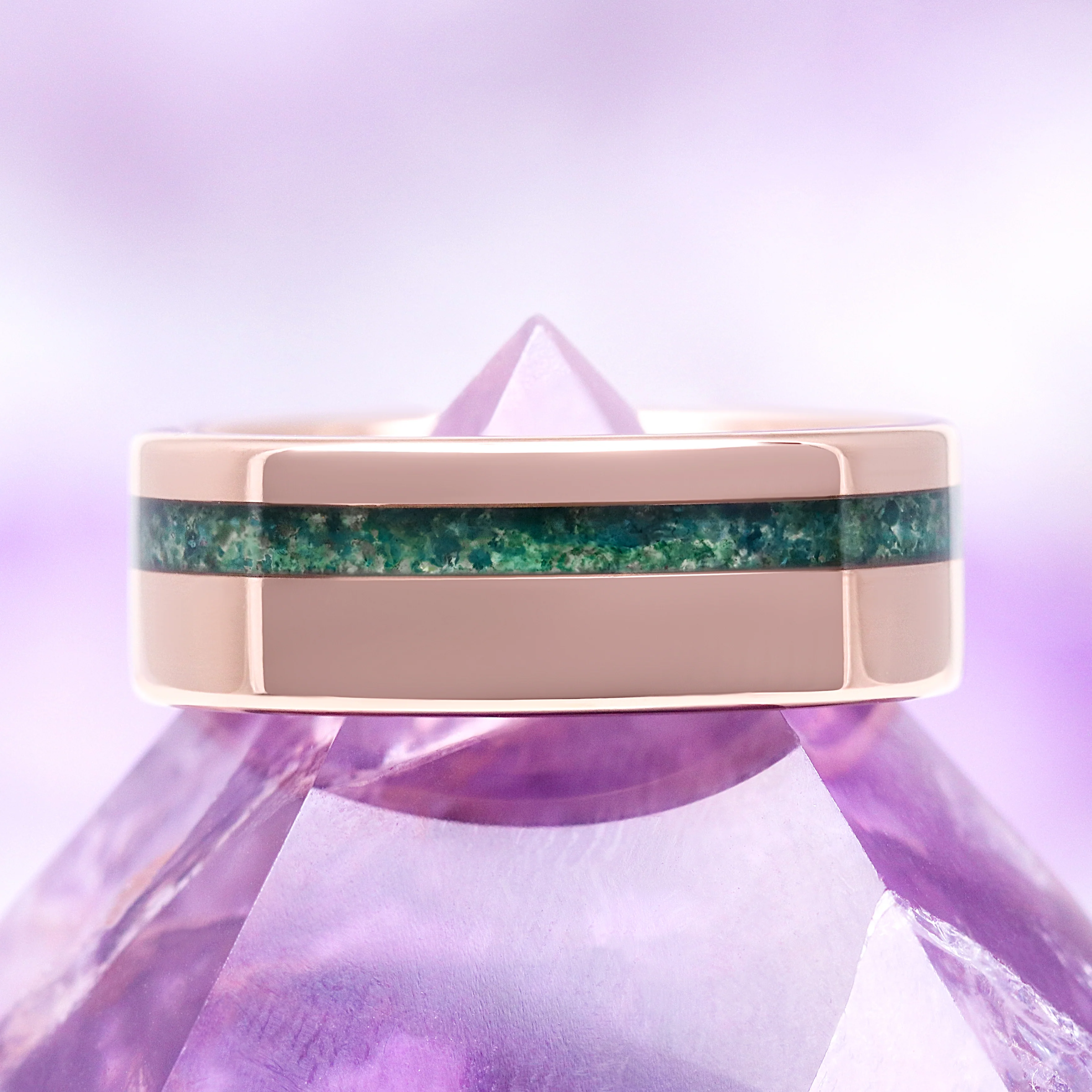 Skye Kite® Green Moss Agate Couples Ring Set - Image 2