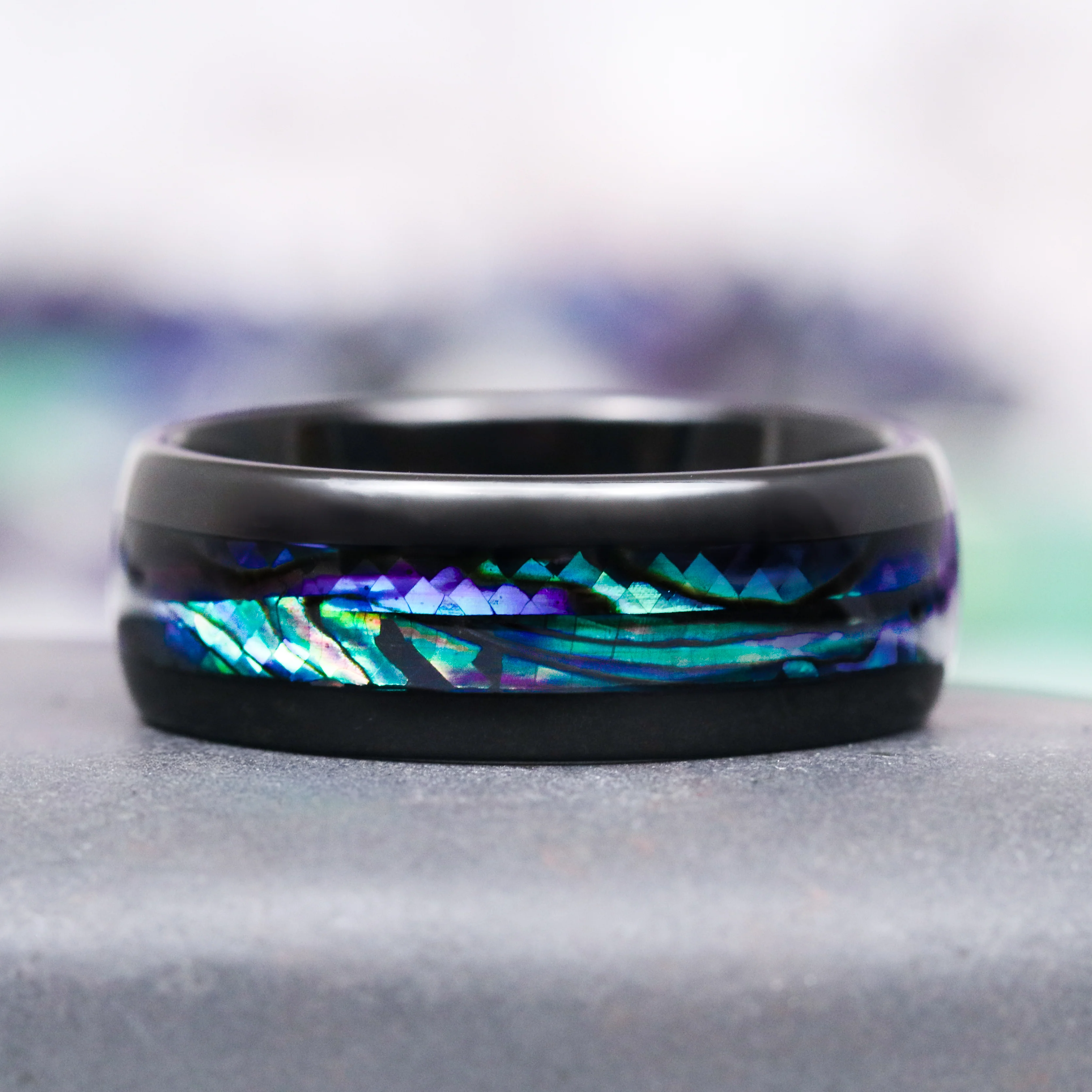 Skye Kite® London Blue Topaz & Abalone Shell Couples Ring Set - Image 2