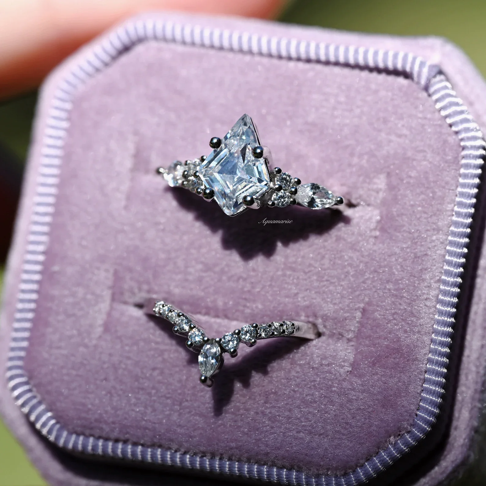 Skye Kite® Simulated Diamond Bridal Ring Set in Sterling Silver - Image 4