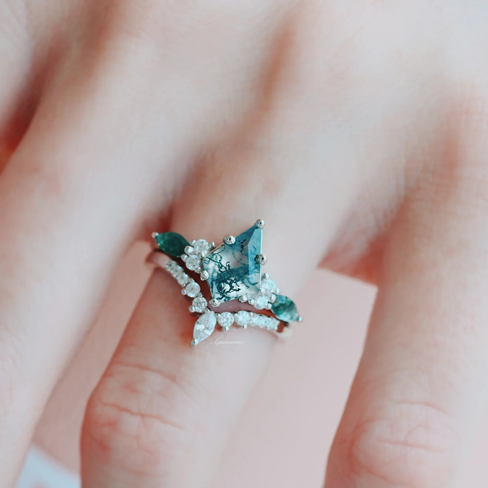 Skye Kite®  Moss Agate Couples Ring Set - Image 8