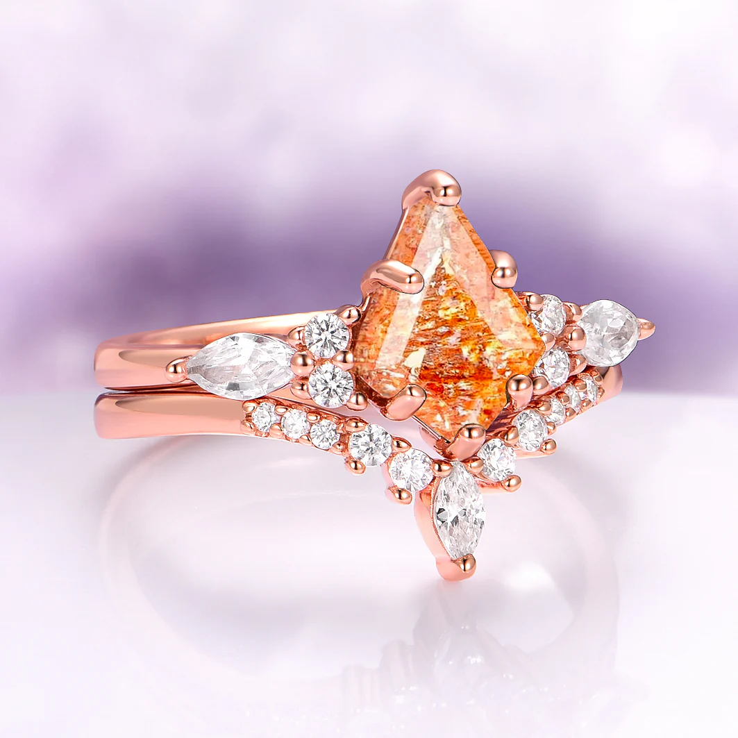Skye Kite® Natural Sunstone Ring Set in 14K Rose Gold Vermeil - Image 6