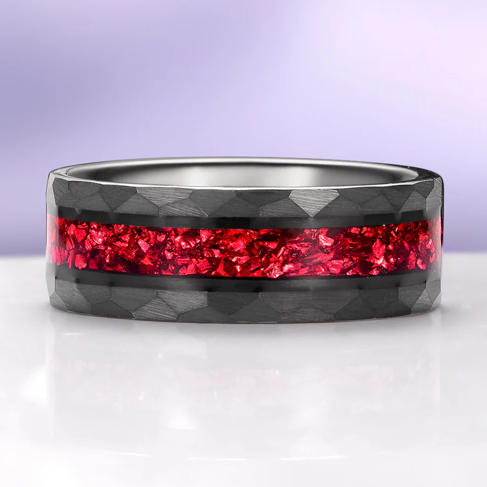 Skye KiteĀ® Natural Red Garnet Couples Ring Set - Image 4