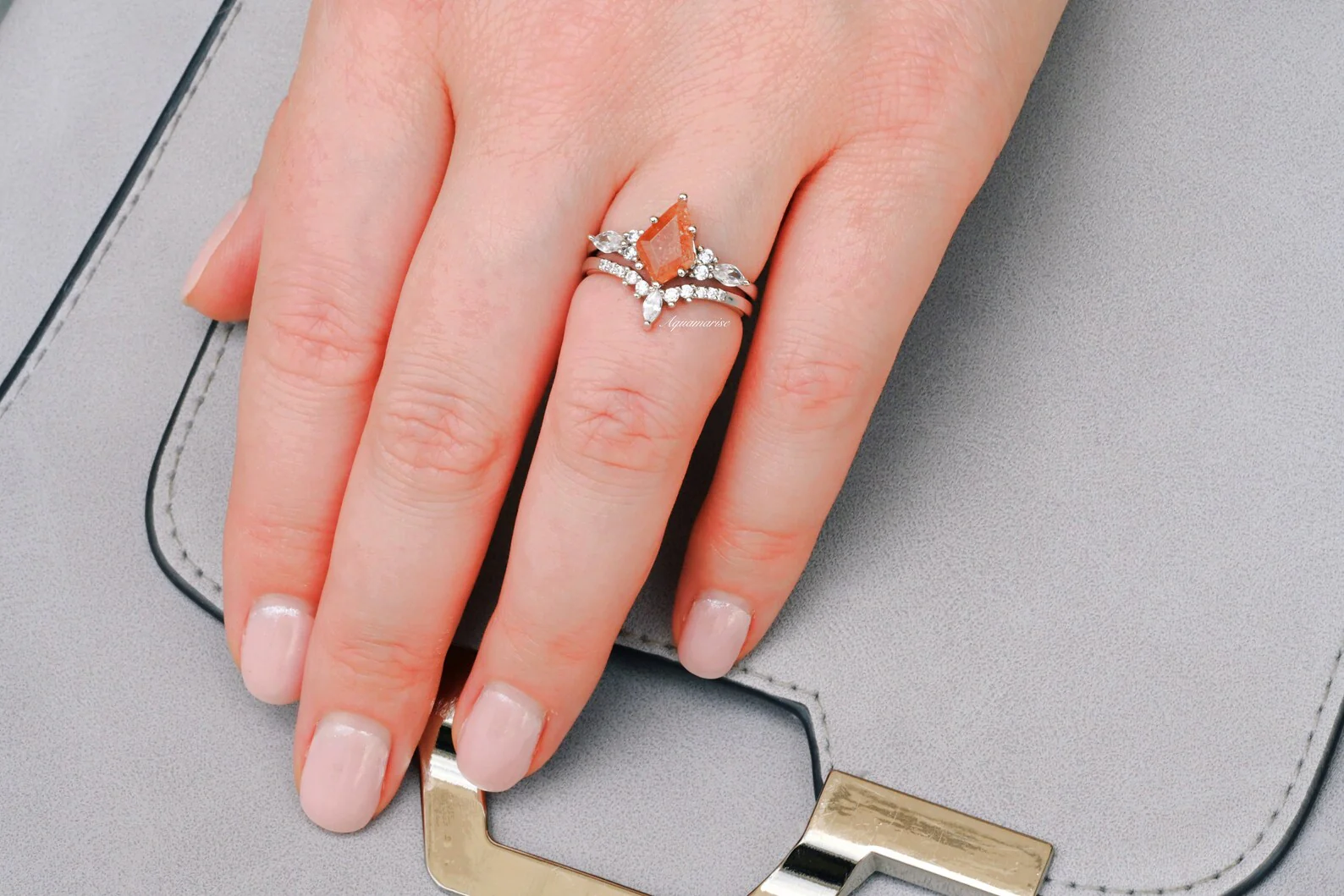 Skye Kite® Natural Sunstone Ring Set in Sterling Silver - Image 5