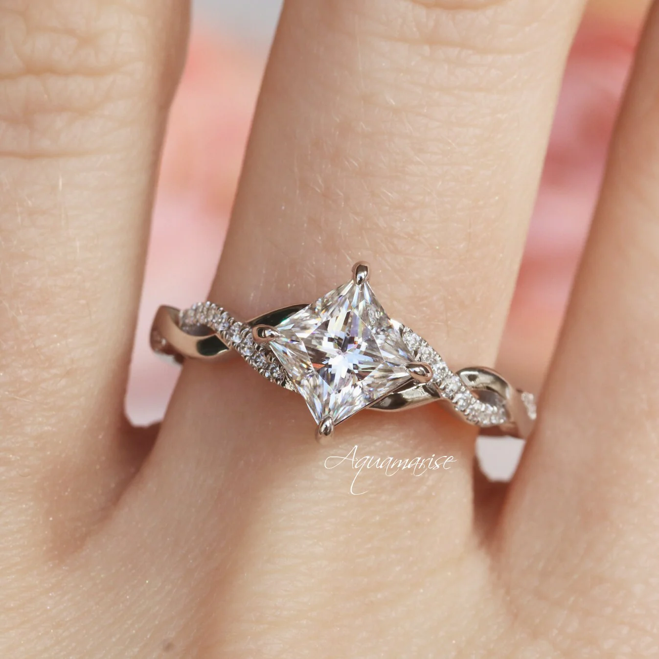Sophia Lab-Grown Diamond Engagement Ring in 14K White Gold (IGI Certified) - Image 3