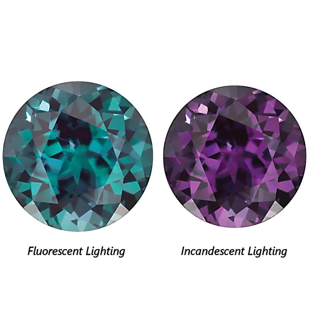 Starburst Alexandrite Engagement Ring in 14K White Gold - Image 8